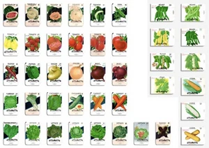 Un-used 1940s Vintage American Vegetable Lone Star Seed Co. packets FREE UK POST - Picture 1 of 56
