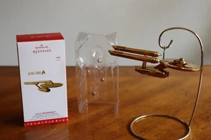 2016 HALLMARK Keepsake Ornament STAR TREK Enterprise Pilot Version Gold Edition - Picture 1 of 13