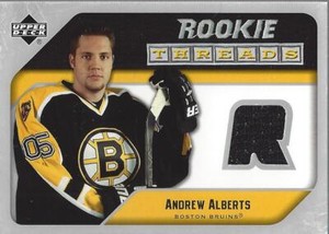 2005-06 Upper Deck Rookie Threads #RTAA Andrew Alberts Jersey (black) - NM-MT