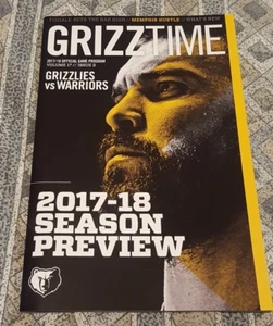 2017 NBA Memphis Grizzlies v Warriors Program GRIZZTIME Gasol VOL.17/ISSUE 2 - Picture 1 of 2