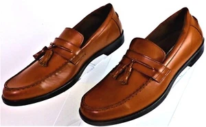 DEERSTAGS Bates braune Leder Halbschuhe mit Memory Foam Komfort Herren Größe 11 NEU - Bild 1 von 8