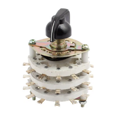 UXCELL KCT 9 Pole 3 Position Three Decks Band Channel Rotary Switch Selector with Cap