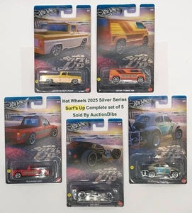 Hot Wheels 2025 Silver Series Walmart Exclusive Surf's Up set completo di 5 - Foto 1 di 12