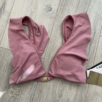 Top de bikini VIX Paula Hermanny Firenze rosa con volantes talla L Foto 1 de 4