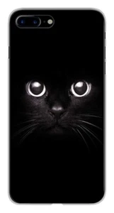 Coque en silicone imprimée compatible Apple iPhone 8 Plus Yeux de chat - Photo 1 sur 3