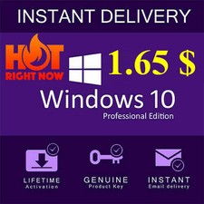 WINDOWS 10 PROFESSIONAL PRO 32 & 64 BIT ACTIVATION CODE LICENSE KEY - INSTANT