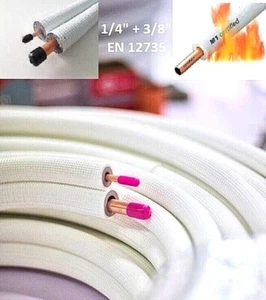 Kältemittelleitung Kupferrohr 1/4" + 3/8" 1-50m Klimaanlage 9000BTU / 12000BTU - Bild 1 von 6