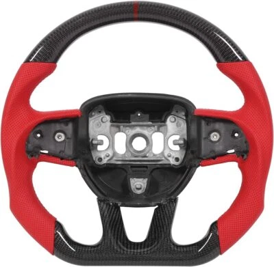 🔥Volante de fibra de carbono para Dodge Challenger/Charger Srt Hellcat 2015-2020 Foto 1 de 4