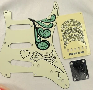Jimi Henderix Montery Style Strat battipenna chitarra piastra collo back cover - Foto 1 di 3
