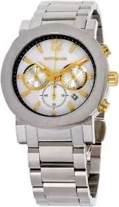 Wittnauer Uhr silberfarben schwarz und gold akzentuiert WN3053 - Bild 1 von 3
