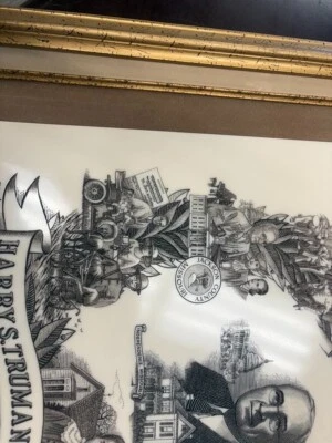 Recuerdos de Harry Truman, presidente Harry Truman, arte limitado, imagen de mármol Foto 1 de 4
