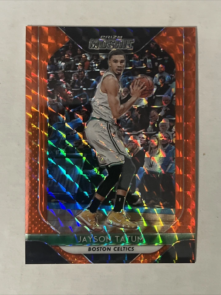 Jayson Tatum 2018-19 Panini Mosaic Orange Mosaic Prizm /99 - Image 1 of 2