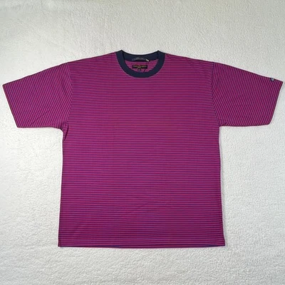 Camiseta de golf Tommy Hilfiger 100 % algodón a rayas azul/rojo para hombre talla XL DE COLECCIÓN NUEVA CON ETIQUETAS Foto 1 de 4