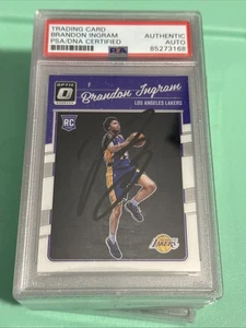 Brandon Ingram Signed Panini Optic Rookie Card PSA/DNA Lakers AUTOGRAPH AUTHENTI - Picture 1 of 2