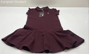 Polo by Ralph Lauren Girls Burgundy Tennis Dress Size 6X - Picture 1 of 5