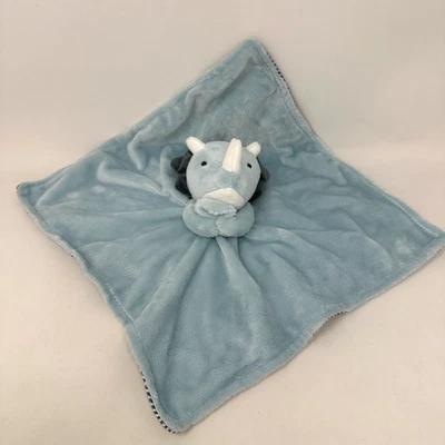 Carter Blue Dinosaur Security Lovey Blanket Plush Triceratops Baby Cuddle Toy - Image 1 of 4