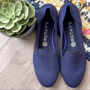 Rothys dunkelblau Gr. 9 flache Damen-Slipper Halbschuhe - Bild 1 von 10