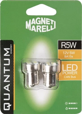 Magneti Marelli R5W coppia di lampadine auto LED 4SMD 12V attacco BA9S MAGNETI M - Immagine 1 di 3