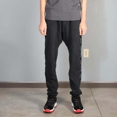 Pantalones de chándal Huf Worldwide Streetwear blanco y negro con cordón cintura XL Foto 1 de 4