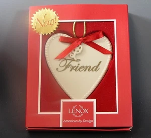 LENOX CHINA EXPRESSIONS FROM THE HEART FRIEND CHRISTMAS ORNAMENT, MIB - Picture 1 of 3
