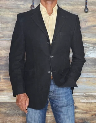 Chaqueta Blazer Banana Republic Pana 100% Algodón Negra Doble Ventilación 40R Foto 1 de 4