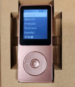 Reproductor MP3 AGPTEK A02 8 GB Micro Oro Rosa Grabación de Voz Nuevo En Caja - Imagen 1 de 10