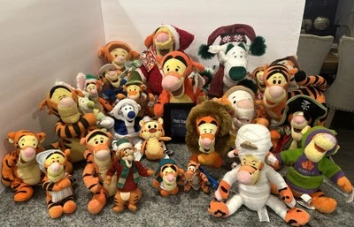 Lot Of Tiggers Plush Vintage Ornament Photo Disney Store Winnie The Pooh - Image 1 of 4