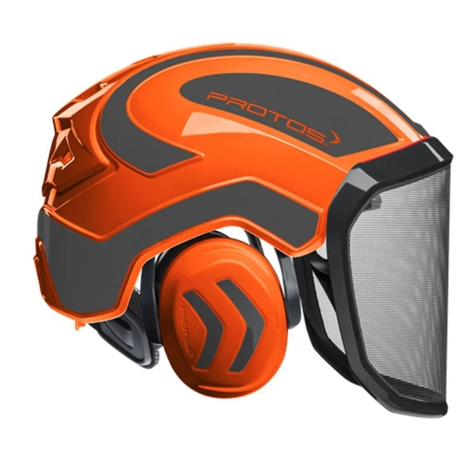 Casco PROTOS Gris y Naranja Pfanner Protos Casco Forestal Integral Foto 1 de 1