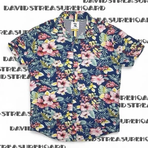 Cactus Man Ricky Singh Men’s S Short Sleeve Hawaiian Floral Shirt Wood Buttons - Picture 1 of 8