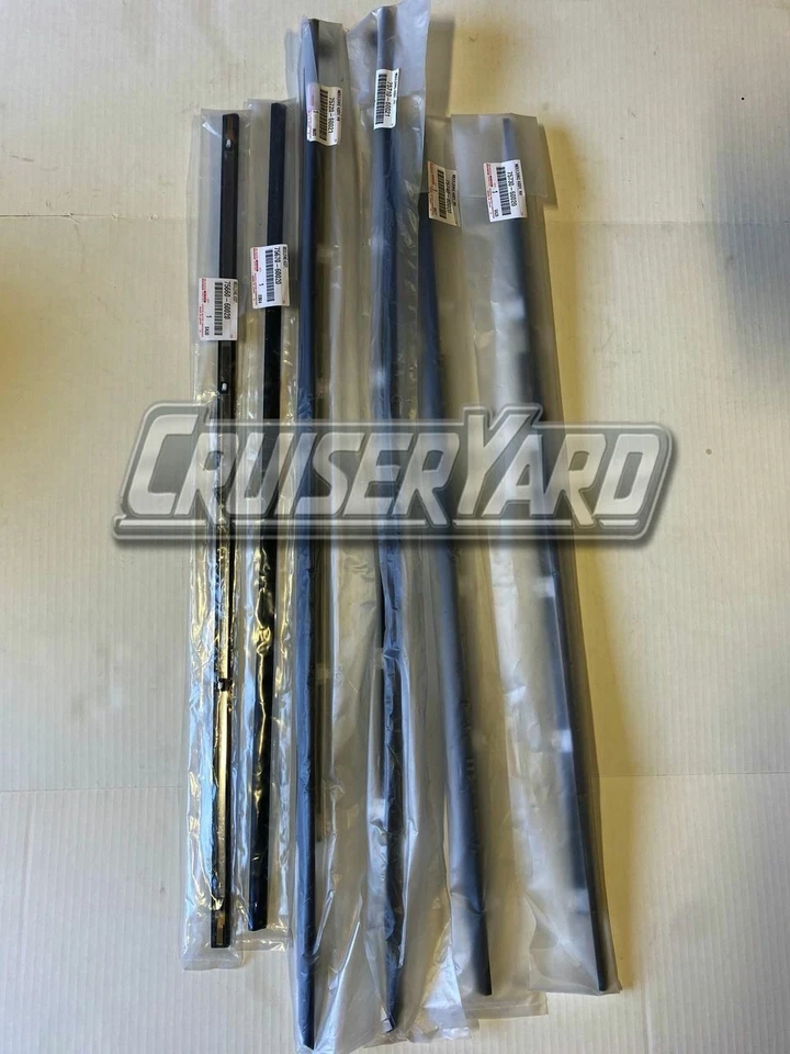 New OEM Toyota Land Cruiser LX450 Complete Set of Window Belt Moulding 6 pc Kit - Imagem 1 de 1