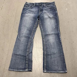 TL Axel Vintage Bootcut Jeans Herren Größe 36x32 Blau Denim Western Retro Style - Bild 1 von 6