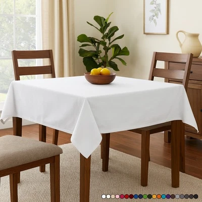 Tablecloth cotton Linon table linen tablecloth table decoration square solid color - Image 1 of 4