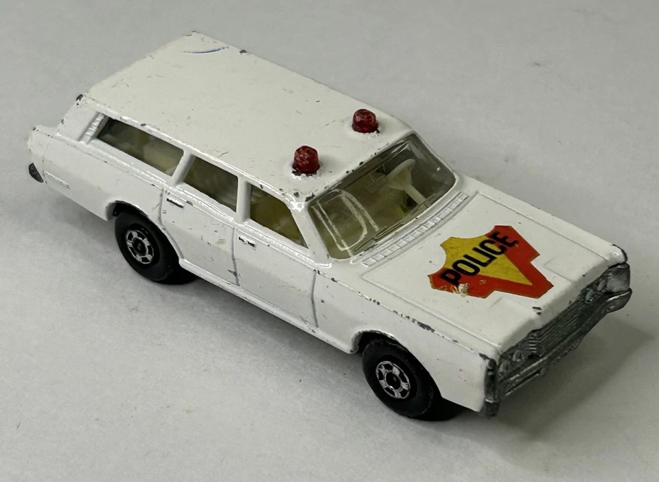 De colección 1971 Matchbox Lesney White Mercury Police Wagon - Superrápido #55 Foto 1 de 4