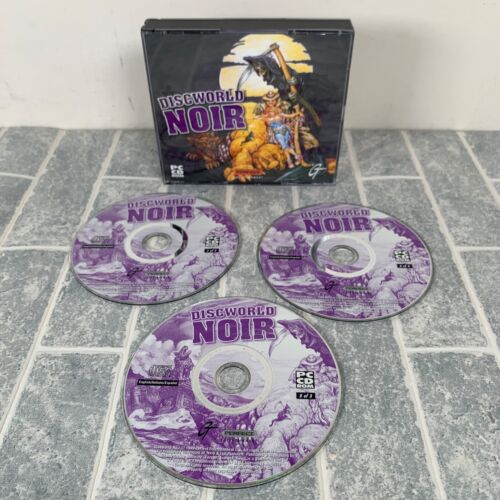Terry Pratchetts Discworld Noir Big Box gioco PC CD-ROM 3 CD completo di manuale