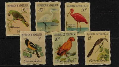 Venezuela: 1961; Scott 798-800+C776-C778, Birds, Mint Never Hinged. EBV963 - Image 1 of 2