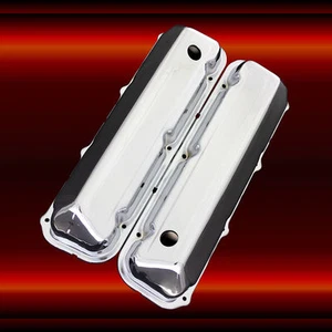 Valve Covers for Big Block Ford 429 460 Engines Chrome Factory Height - Picture 1 of 1