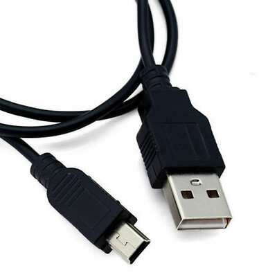Short 0.2m Mini USB 5-Pin To USB-A Right Angle Cable - Left Angle Male Connector 5 thumbnail image