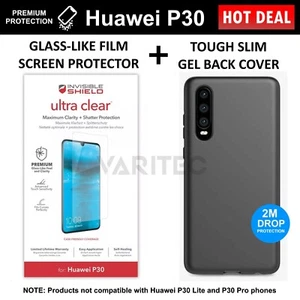 For Huawei P30 Tech21 Tough Back Case Cover + ZAGG Film Screen Protector Saver - Picture 1 of 6