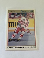 O Pee Chee Premier Nicklas Lidstrom rookie card detroit red wing hall of famer