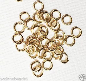 200 pezzi di Jumpring placcato oro rossastro 4 mm oro chiaro - Foto 1 di 4