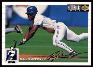 1994 Collector's Choice Silver Signature Rickey Henderson Toronto Blue Jays #131