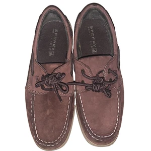 Sperry Topsiders Loafers Boys Brown Suede Sz 5.5M - Picture 1 of 9