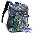  Insulated Cooler Backpack 35 Cans Leakproof 36 Can Blue Leaf with Ice Pack