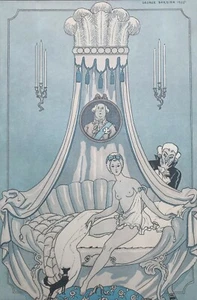 George Barbier Le Matin Art deco Lithographie Bernard Picture NYC Litho in USA - Bild 1 von 5