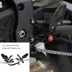 Rear Foot Peg Set Footrest Stand Shift Pedal Lever For Yamaha YZF-R1 M R1 R1S - Picture 1 of 14