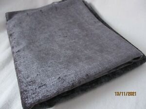 Remnant of grey furnishing velvet, 90cm x 70cm.High quality/high sheen. Bags etc