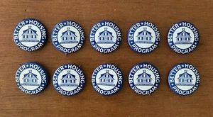 BOTONES DE COLECCIÓN ACTO NACIONAL DE VIVIENDA - JUEGO DE 10 - ARTÍCULO DE COLECCIONISTA - Imagen 1 de 4