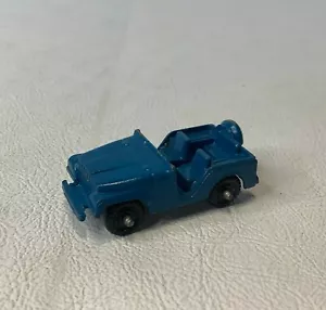 Vintage Midgetoy Blue Jeep Toy Diecast Metal - Picture 1 of 7