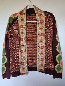 Etro Milano Italian Wool Cashmere Blend Cardigan Sequins Womens 44 1960 - Picture 1 of 6