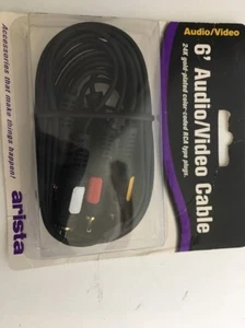 Arista Stereo Audio Video Cabel Gold Plated color coded RCA type plug 6ft - Picture 1 of 7